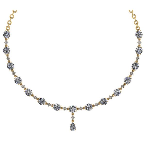 Certified 21.11 Ctw Diamond Necklace For Ladies 18K Yel