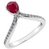 Image 1 : Certified 0.97 Ctw Ruby And Diamond 14k Yellow Gold Hal