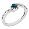 Image 1 : Certified 0.50 Ctw Treated Fancy Blue Diamond 14K White