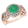 Certified 1.90 Ctw Emerald And Diamond Wedding/Engageme