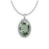 Image 1 : Certified 20.52 Ctw I2/I3 Green Amethyst And Diamond 10