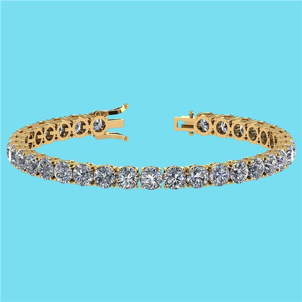 Certified 14.85 Ctw SI1/I2 Diamond Ladies Fashion 18K Y