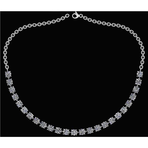 Certified 12.50 Ctw Diamond Necklace For Ladies 18K Whi