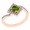 Image 1 : Certified 1.02 Ctw I2/I3 Peridot And Diamond 10K Rose G