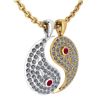 Certified 2.32 Ctw Ruby And Diamond VS/SI1 Couple Penda