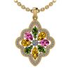 Image 1 : Certified 3.10 Ctw I2/I3 Multi Stone And Diamond 14K Ye