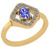 Certified 0.60 Ctw Tanzanite And Diamond SI2/I1 14K Yel