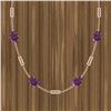 Certified 48.68 Ctw Amethyst And Diamond I2/I3 14K Rose