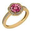 Certified 1.47 Ctw Pink Tourmaline And Diamond VS/SI1 E