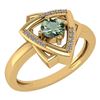 Certified 0.29 Ctw Green Amethyst And Diamond VS/SI1 Ha