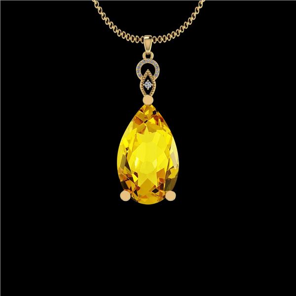 Certified 31.85 Ctw I2/I3 Lemon Topaz And Diamond 10K Y