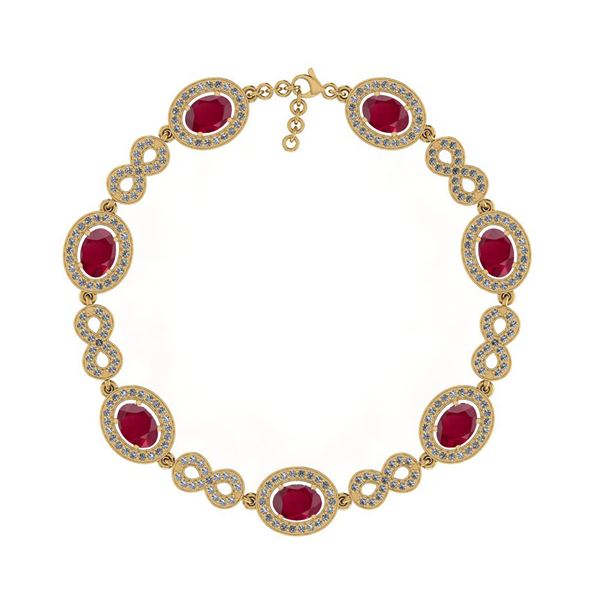 Certified 6.78 Ctw I2/I3 Ruby And Diamond 14K Yellow Go