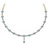 Certified 21.10 Ctw Aquamarine And Diamond Necklace For