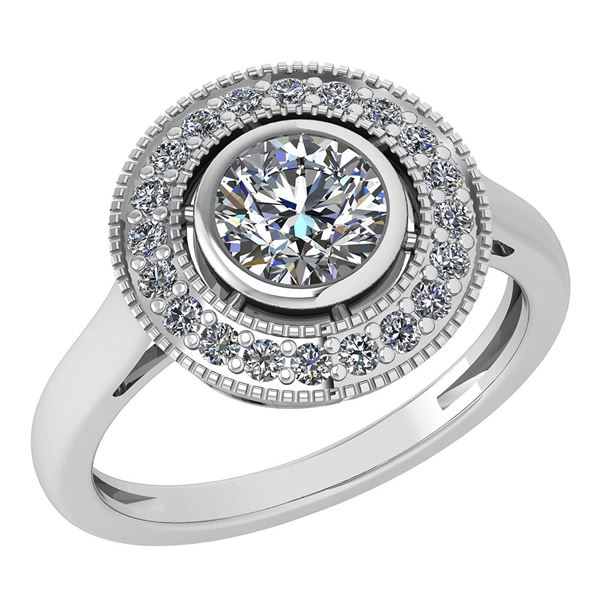 Certified 1.12 Ctw Diamond Wedding/Engagement Style 14K