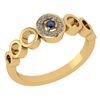Image 1 : Certified 0.09 Ctw Blue Sapphire And Diamond 14k Yellow