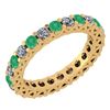 Certified 1.61 Ctw Emerald And Diamond 14k Yellow Gold