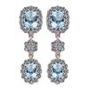 Certified 10.48 Ctw Aquamarine And Diamond VS/SI1 Hangi