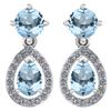 Certified 2.19 CTW Aquamarine And Diamond 14k White Gol