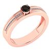Certified 0.29 Ctw Smoky Quarzt And Diamond 18k Rose Go