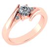 Certified 0.48 Ctw Diamond 14k Rose Gold Ring (VS/SI1)
