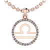 Certified 0.14 Ctw SI2/I1 Diamond 14K Rose Gold Zodiac