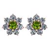 Image 1 : Certified 1.86 Ctw Peridot And Diamond 14k Rose Gold Ha