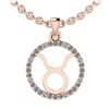 Certified 0.16 Ctw SI2/I1 Diamond 14K Rose Gold Zodiac