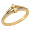 Certified 0.22 Ctw Citrine And Diamond 14k Yellow Gold