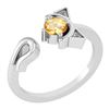 Certified 0.46 Ctw Citrine And Diamond VS/SI1 Ring 14K