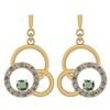 Certified 0.75 Ctw Green Amethyst And Diamond VS/SI1 Ea