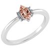 Certified 0.68 Ctw Morganite And Diamond VS/SI1 Ring 14