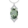 Image 1 : Certified 13.92 Ctw I2/I3 Green Amethyst And Diamond 14