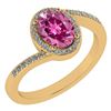 Certified 1.44 Ctw Pink Tourmaline And Diamond 14k Yell