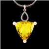 Certified 32.92 Ctw I2/I3 Lemon Topaz And Diamond 10K R