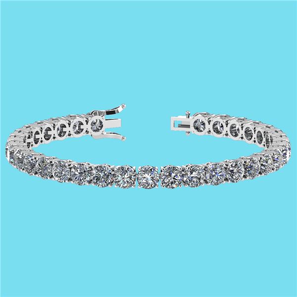 Certified 14.85 Ctw SI1/I2 Diamond Ladies Fashion 18K W