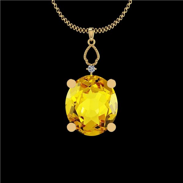 Certified 43.61 Ctw I2/I3 Lemon Topaz And Diamond 10K Y