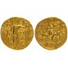 Image 1 : Gupta Dynasty, Samudragupta, Gold Dinar, “Scepter/Standard” type, Large flan, 7.8g