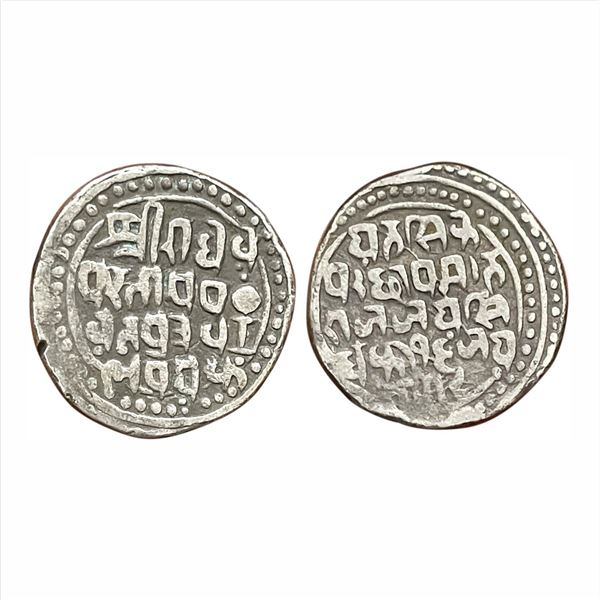 Bajrangarh, Jai Singh (1797-1818 AD), Silver Rupee, Jainagar Mint, ND/RY 16, both sides Nagari legen