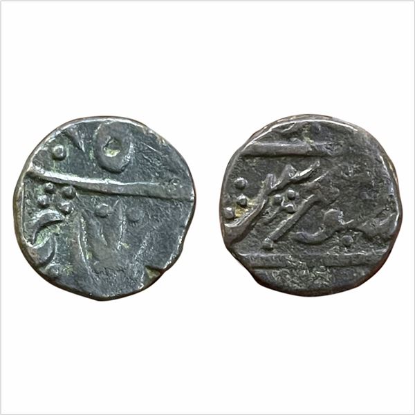 Gwalior State, Jankoji Rao(AH1243-1259/1827-1843AD), Copper Paisa, 9.40g, Lashkar Mint, Obv: Persian