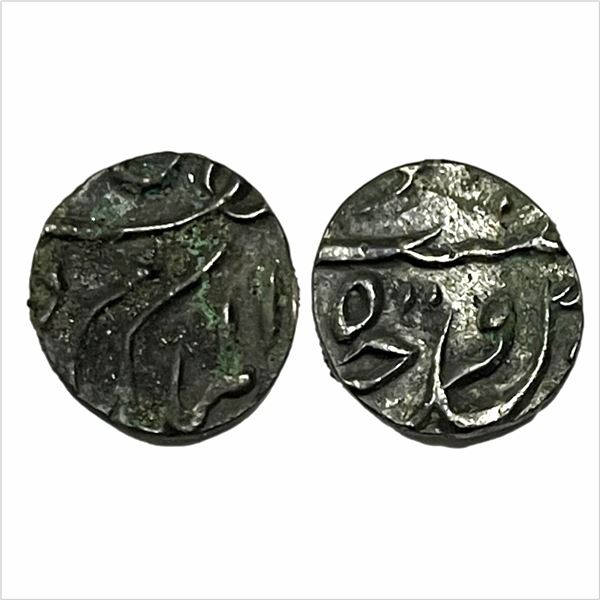Hyderabad State, Mir Mahbub Ali Khan (1869-1911 AD), Silver 1/8 Rupee, Asaf Jah, Nizam al-mulk Type,