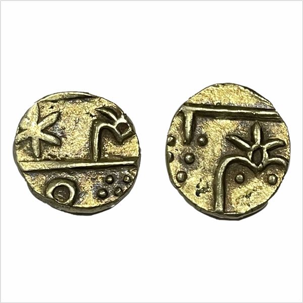 Mewar-Udaipur, New Chandori series, Gold 2/3 mohur, 7.62g, struck at Udaipur Mint, ND (1842-1890 AD)