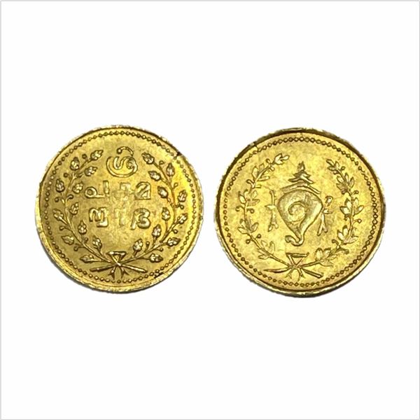 Travancore Tulabharam Issue (1870-1931 AD), Gold ½ Pagoda, 1.28g