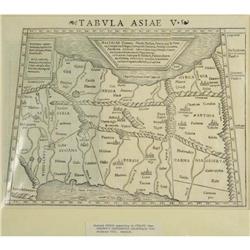 Antique Map Asiae Munster 1545 Persia Syria #2015208