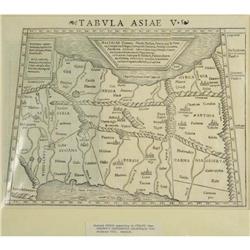 Antique Map Asiae Munster 1545 Persia Syria #2015208