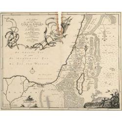 Antique Map Juda Israel Lindeman 1758 Egypt #2015213