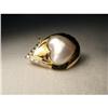 Image 1 : 14K Mabe Pearl Onyx Diamond Heart Pendant #2015908