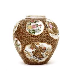 Old Japanese Imari Studio Chinese Sage Jar Sg #2016001