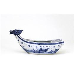 Old Japanese Blue & White Imari Dragon Bowl  #2016021