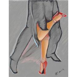 Tango Milonga Poster Giclee Canvas Signed 24x32#2028468