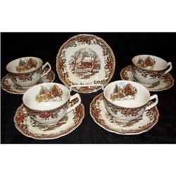 Johnson Brothers Country Life 4 Cups & Saucers #2028806